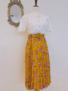 Mustard Floral Skirt