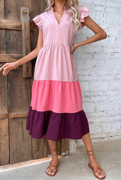 Rose Tiered Dress