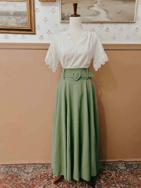 Pistachio Maxi Skirt