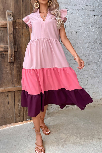 Rose Tiered Dress