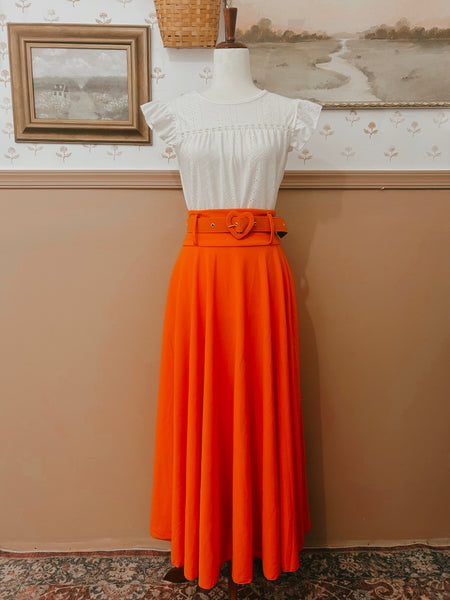 Orange Maxi Skirt