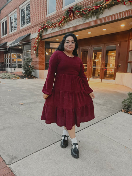 Wine Sweater Dress