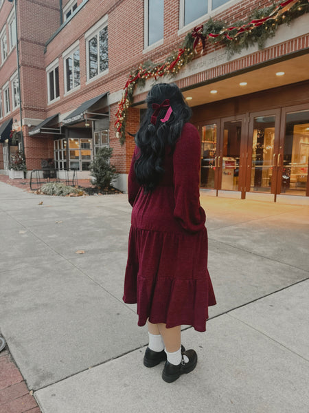 Wine Sweater Dress