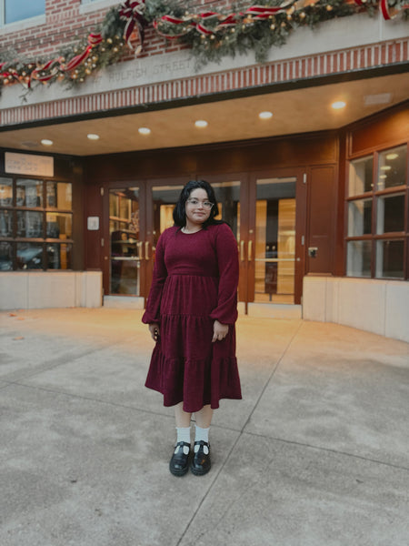 Wine Sweater Dress