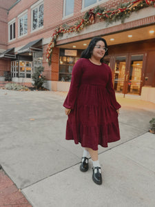 Wine Sweater Dress