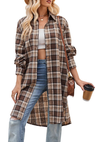 Long Plaid Shirt