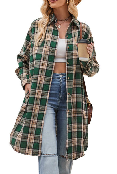 Long Plaid Shirt