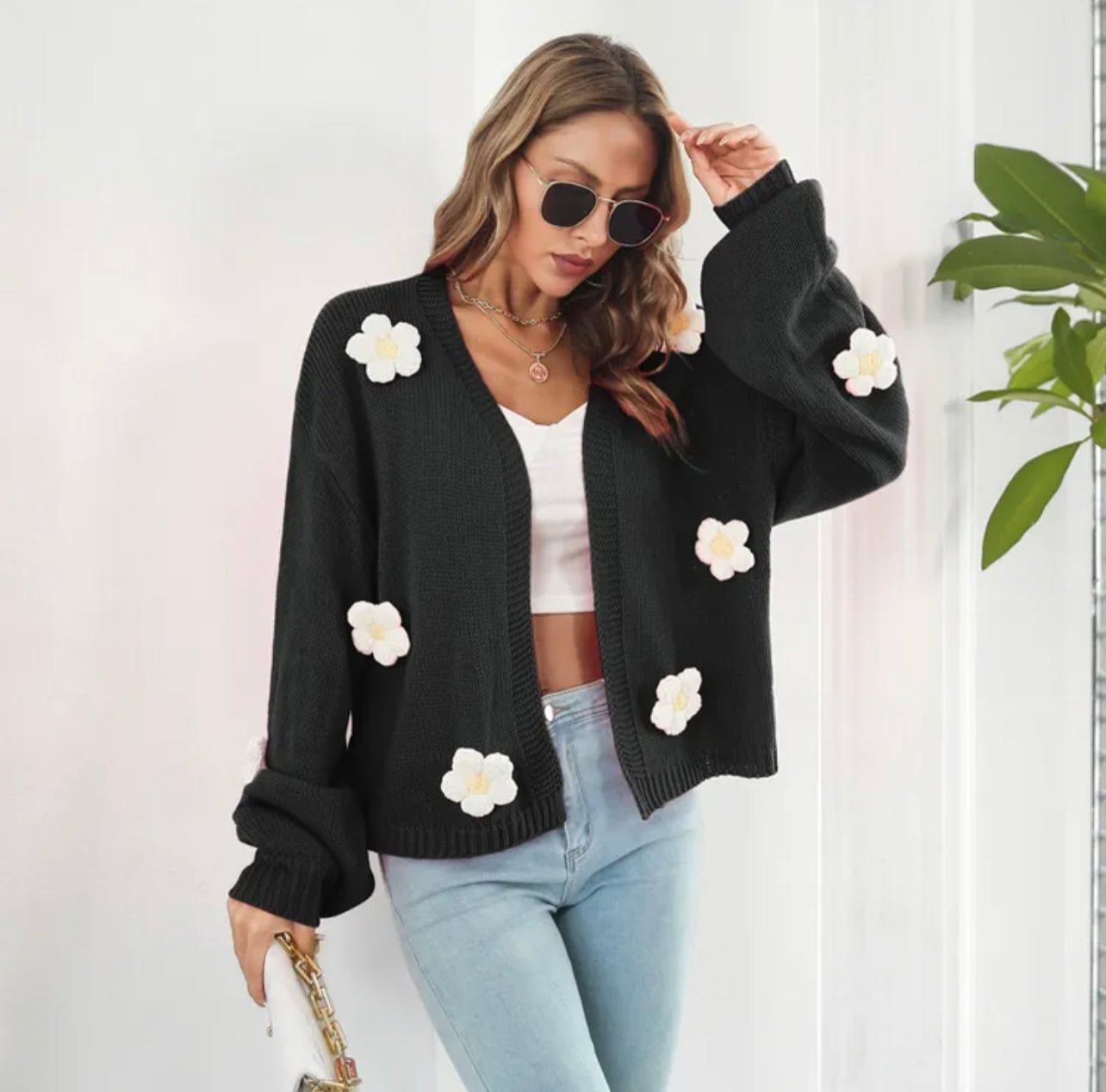 Flower Knit Sweater