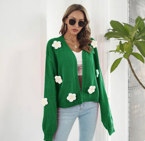 Flower Knit Sweater