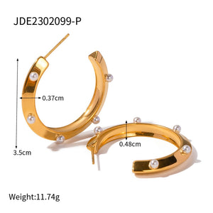 18k Gold Hoops