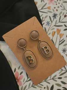 Initial Earrings