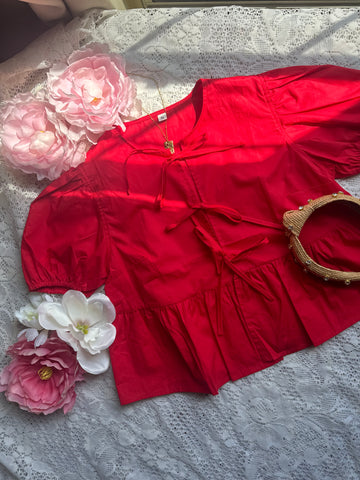 Cherry Bow Top