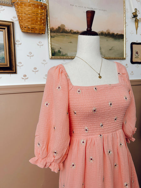 Daisy Peach Dress