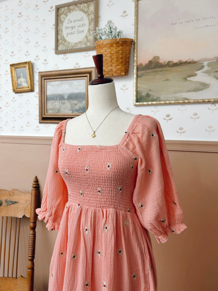 Daisy Peach Dress