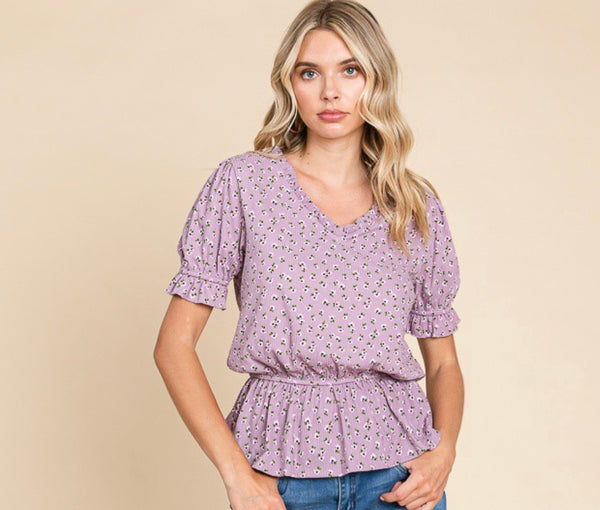 Floral Ruffle Shirt