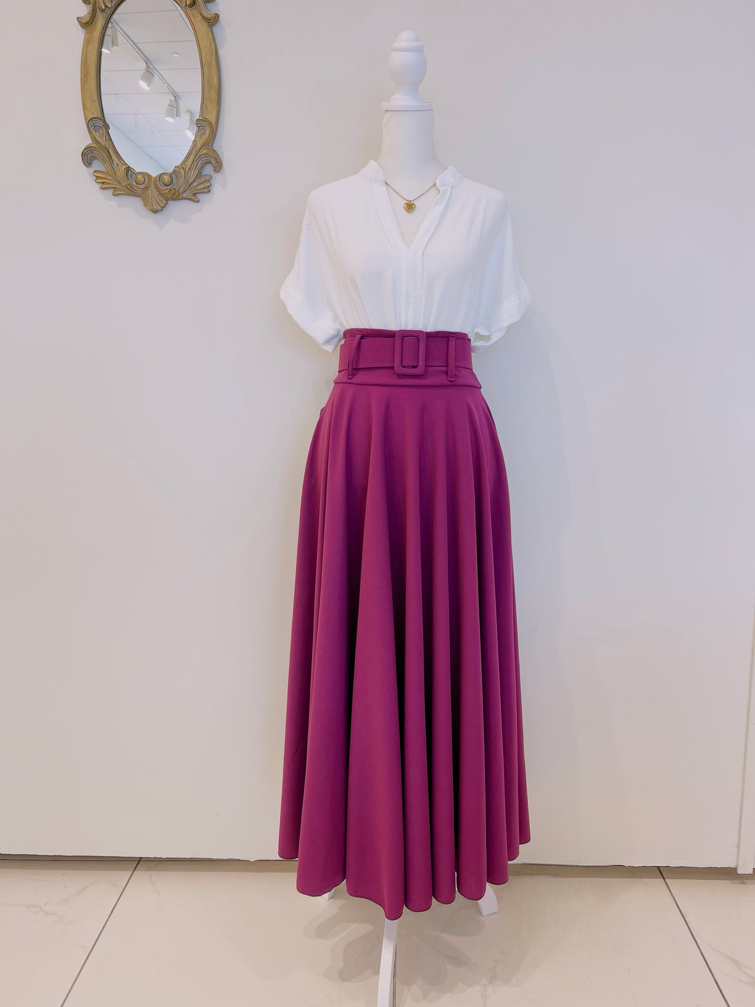 Magenta Maxi Skirt