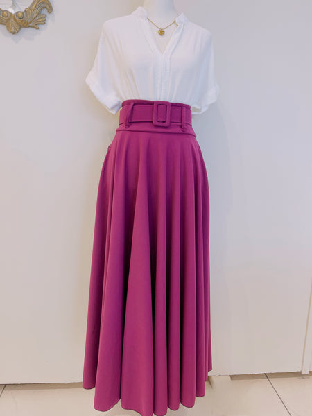 Magenta Maxi Skirt