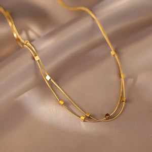 Square Gold Necklace