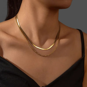 Gold Double Necklace