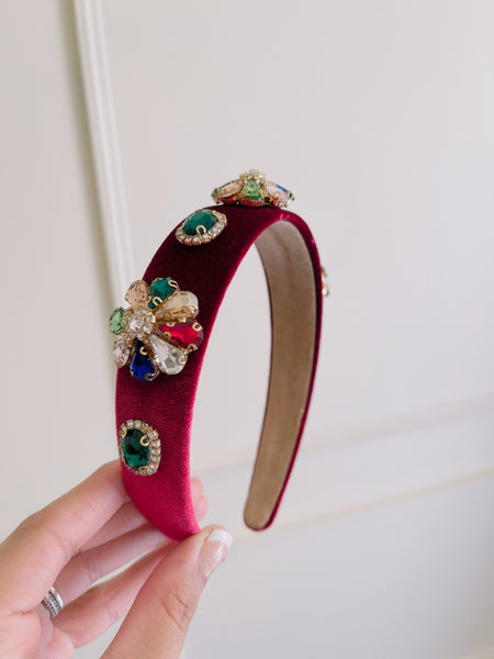 Velvet Jeweled Headbands