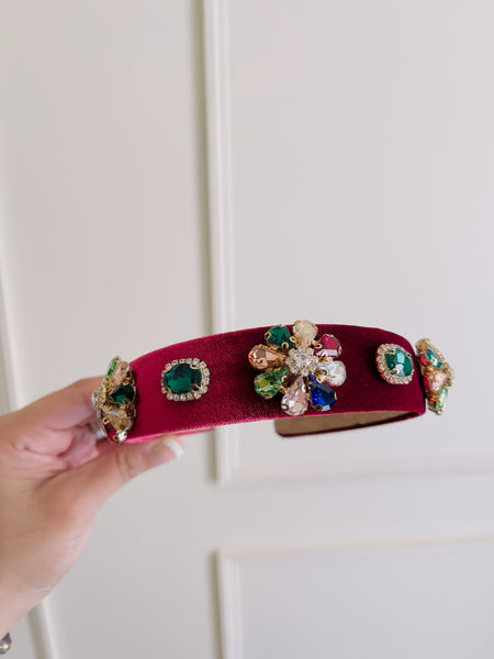 Velvet Jeweled Headbands