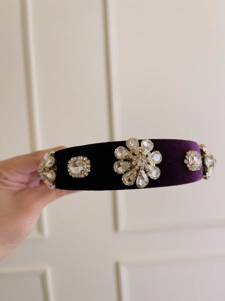 Velvet Jeweled Headbands