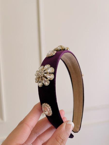 Velvet Jeweled Headbands